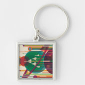 Porte-clés Poster de Voyage Espace Rétro - Système Solaire Gr (Devant)