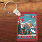 Porte-clés Poster de voyage sur mesure Monogramme Canada (Recto)