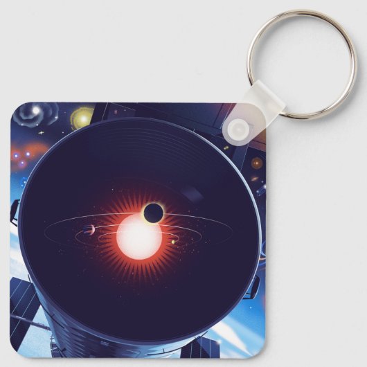 Porte-clés Poster du télescope spatial Hubble. (Dos)