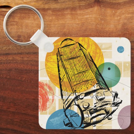 Porte-clés Poster du télescope spatial Kepler. (Recto)