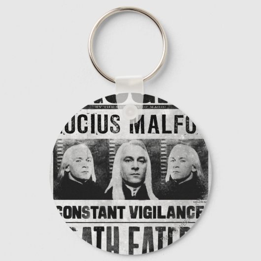Porte-clés Poster Recherché Lucius Malfoy (Recto)