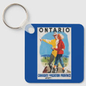 Porte-clés Poster Retro Travel Ontario (Recto)