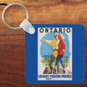 Porte-clés Poster Retro Travel Ontario (Recto)