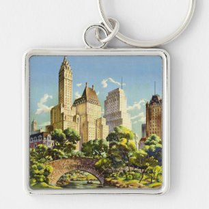 Porte-clés Poster vintage de New York City Central Park