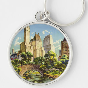 Porte-clés Poster vintage de New York City Central Park