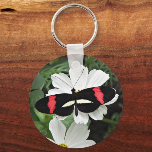 Porte-clés Postman Longwing Butterfly sur Flower (Recto)