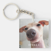 Porte-clés Pot de chien moderne médias sociaux QR Code Photo (Devant)