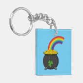 Porte-clés Pot de dessin en or arc-en-ciel (Devant gauche)