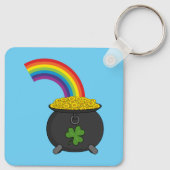 Porte-clés Pot de dessin en or arc-en-ciel (Dos)