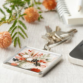 Porte-clés Pot de fleurs d'automne et Pot tacheté de rouille (Côté)