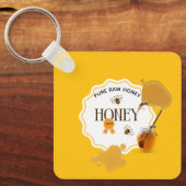 Porte-clés Pot de miel Abeille à miel Nid d'abeilles Apiary (Recto)