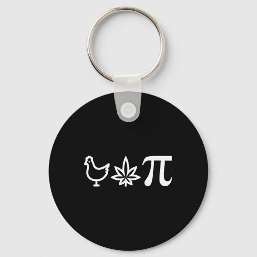Porte-clés Pot de poulet Pie Pi Jour Mauvais Chiffre de mathé (Recto)