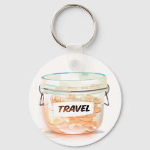 Porte-clés Pot en verre pour argent de voyage