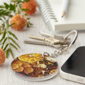 Porte-clés Pot-pourri oranges Fractal (Devant droit)