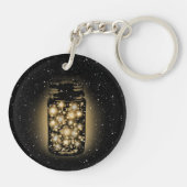 Porte-clés Pot rougeoyant de lucioles avec des étoiles de (Dos)