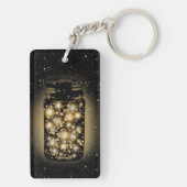 Porte-clés Pot rougeoyant de lucioles avec des étoiles de (Dos)