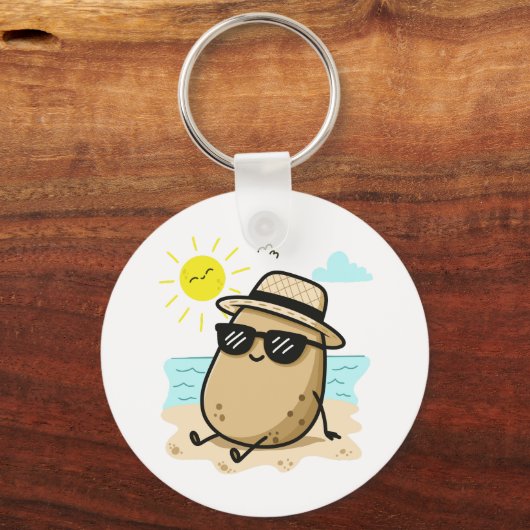 Porte-clés Potato On The Beach Summer Vibes (Verso)