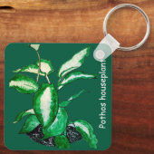 Porte-clés Pothos plante d'intérieur (Verso)