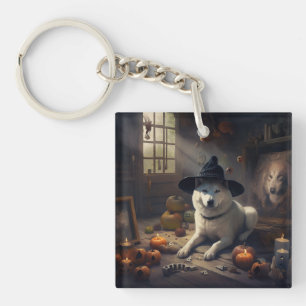 Porte-clés Potirons d'Akita Halloween Épouvantables
