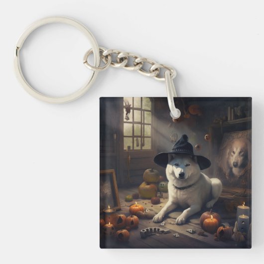 Porte-clés Potirons d'Akita Halloween Épouvantables (Devant)