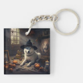 Porte-clés Potirons d'Akita Halloween Épouvantables (Dos)