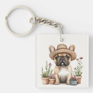 Porte-clés Pots de fleurs de jardinage de Bulldog