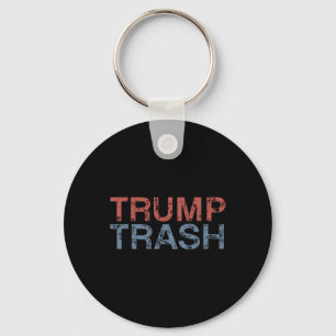 Porte-clés Poubelle Trump 2025 Rétro Grunge Vintage Ordures P