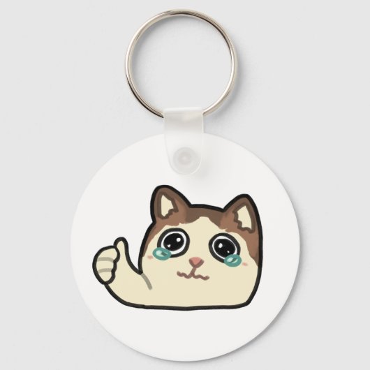 Porte-clés pouce de chat pleurer (Recto)