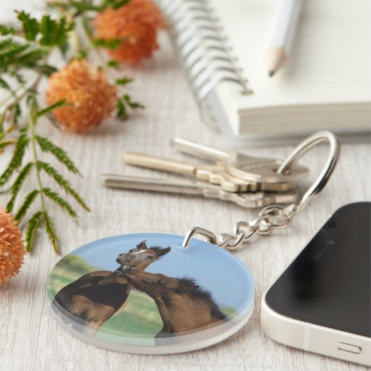 Porte-clés Poulains jouant 2 (Devant droit)