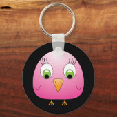 Porte-clés poule B rose (Recto)