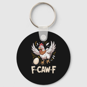 Porte-clés Poule créative et décontractée drôle F-Caw-F