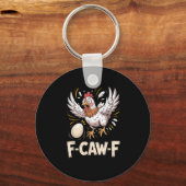 Porte-clés Poule créative et décontractée drôle F-Caw-F (Recto)