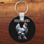 Porte-clés Poule Drôle de Sentiment Graphisme Eggstra Femmes (Recto)