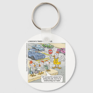 Porte-clés Poules Barrières Cadeaux Drôles de Cartoon & T-shi