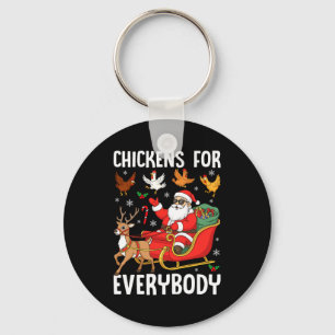 Porte-clés Poules pour tout le monde Santa Poule Eleveur de p