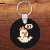 Porte-clés Poulet 67 Mème Six Sept Drôle Gen Alpha (Recto)
