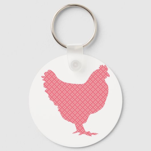 Porte-clés Poulet à motifs clairs (Recto)