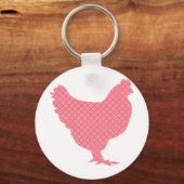 Porte-clés Poulet à motifs clairs (Recto)
