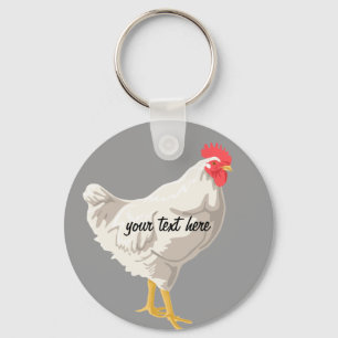 Porte-clés Poulet blanc