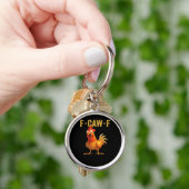 Porte-clés Poulet créatif et décontracté Funny F-Caw-F (main)