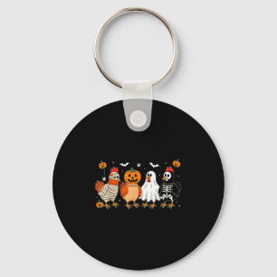 Porte-clés Poulet de momie Squelette Fantôme Citrouille Hallo