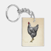 Porte-clés Poulet de roche Plymouth Barred classique Hen (Devant gauche)