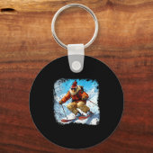 Porte-clés Poulet de ski (Recto)