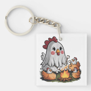 Porte-clés Poulet d'Halloween #5 Art numérique