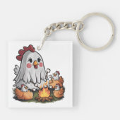 Porte-clés Poulet d'Halloween #5 Art numérique (Dos)