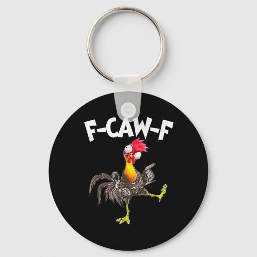 Porte-clés Poulet drôle F-Caw-F FCAWF : (Recto)