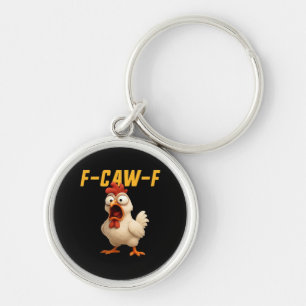 Porte-clés Poulet F-Caw-F drôle de poulet F-Caw-F Gear Vintag