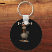 Porte-clés Poulet F-Caw-F Rétro Classique (Recto)