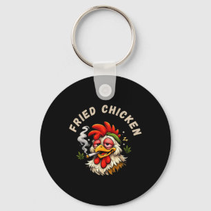 Porte-clés Poulet Frit Paresseux Drôle Fumeur Stoner Joint We