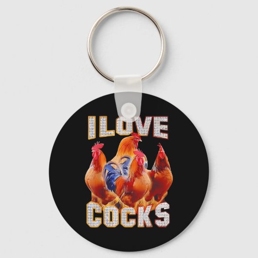 Porte-clés Poulet I Love S (Recto)